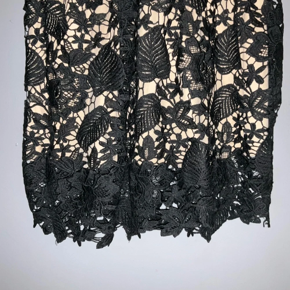 Romeo Juliet Couture Black Double V Lace Midi Dress [ SZ med ] - Picture 5 of 16